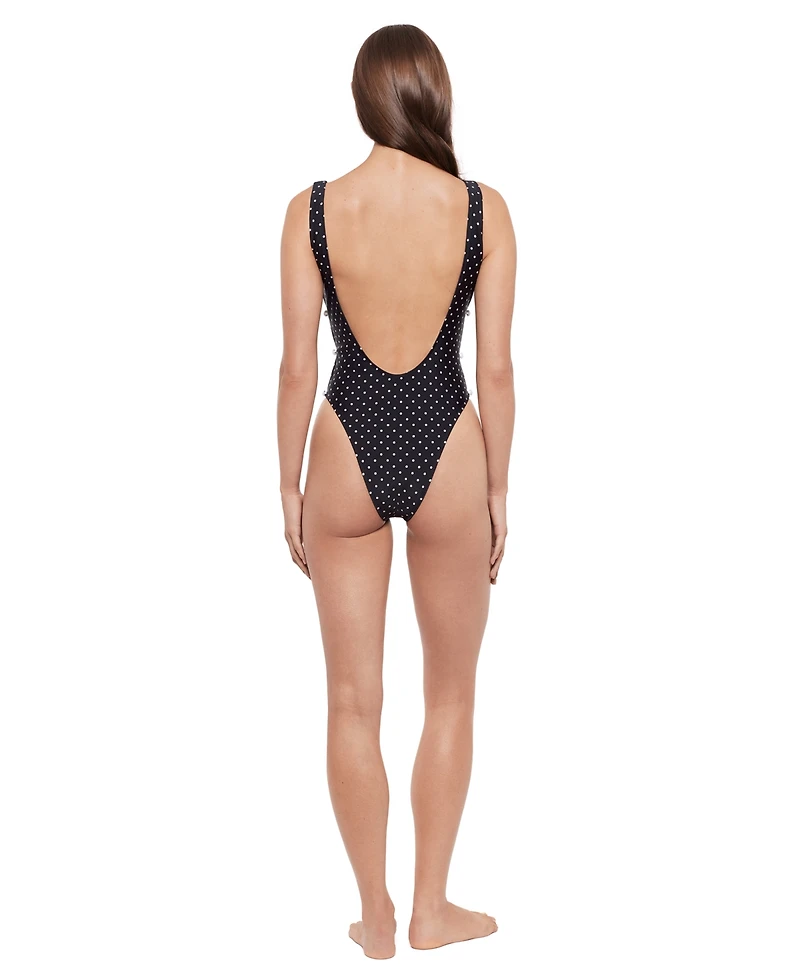 Steve Madden Women's Side Cutouts One-Piece Swimsuit