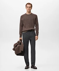 Mango Men's Regular-Fit Pleated Pants