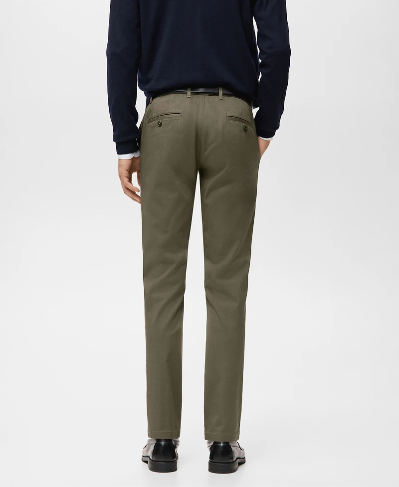 Mango Men's Barna Slim-Fit Twill Chino Pants