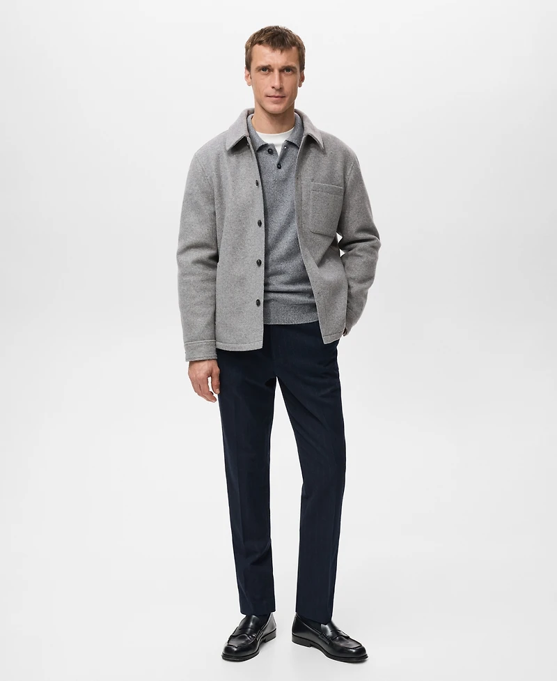 Mango Men's Quilted Cloth Jacket