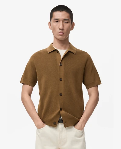 Mango Men's Cotton Knit Shirt