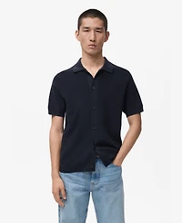 Mango Men's Cotton Knit Shirt