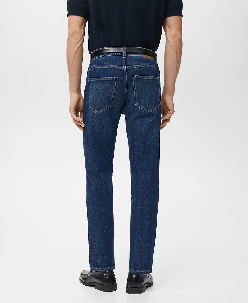Mango Men's Ben Cropped Tapered-Fit Jeans