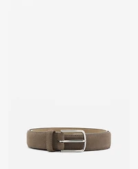 Mango Men's Thin Suede Leather Belt