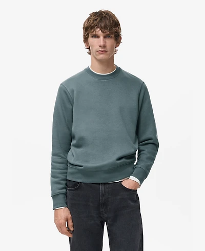 Mango Men's Regular-Fit Cotton Sweatshirt