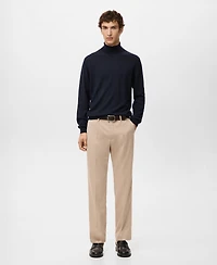Mango Men's Merino Wool Turtleneck Sweater