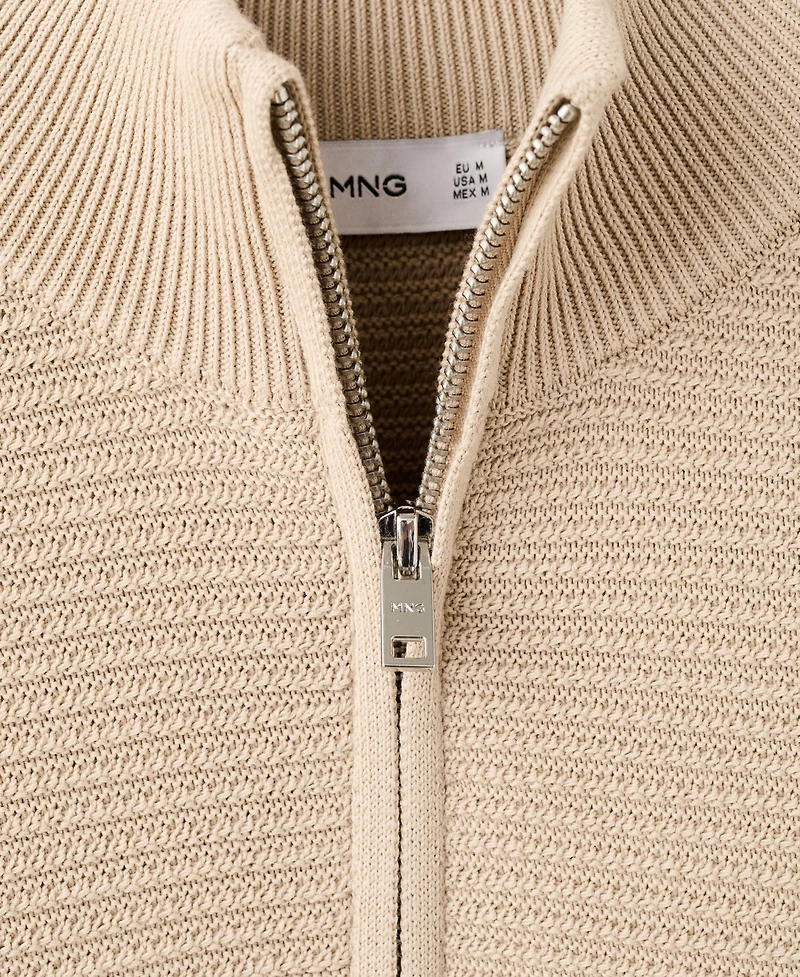 Mango Men's Cotton Structured Sweater
