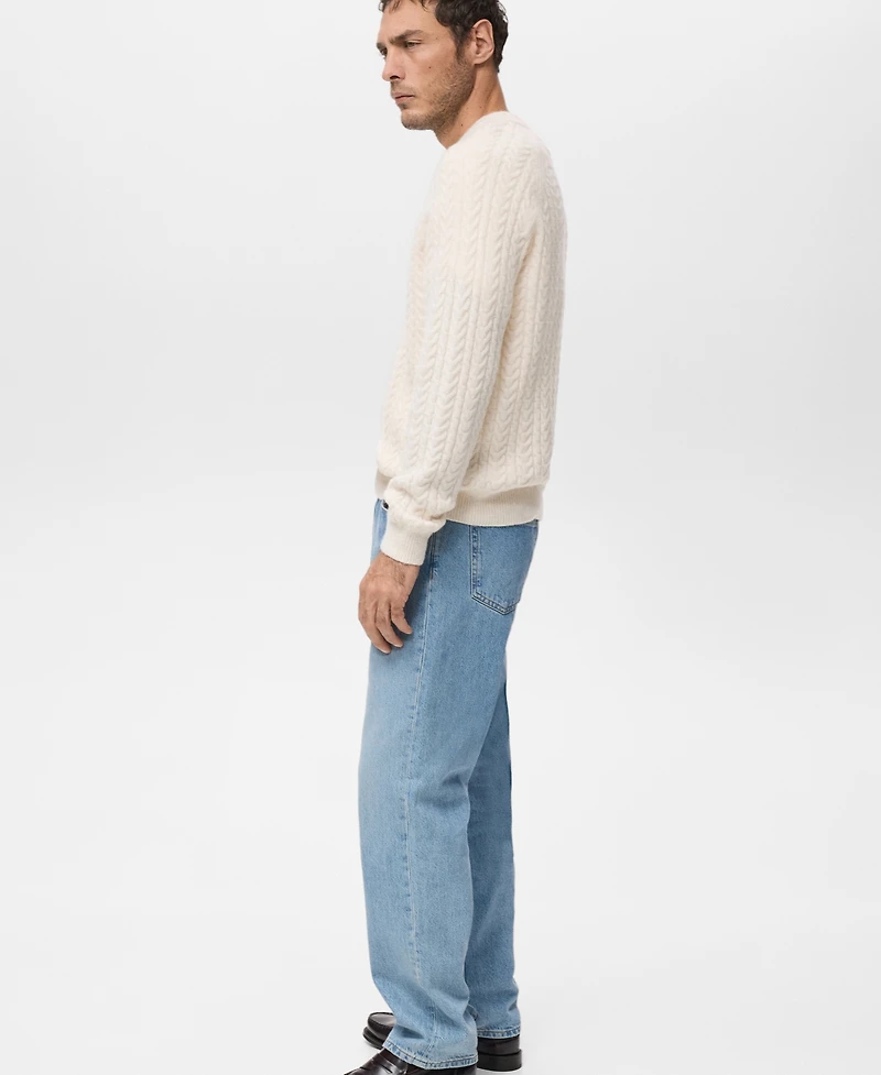 Mango Men's Braided Knitted Sweater