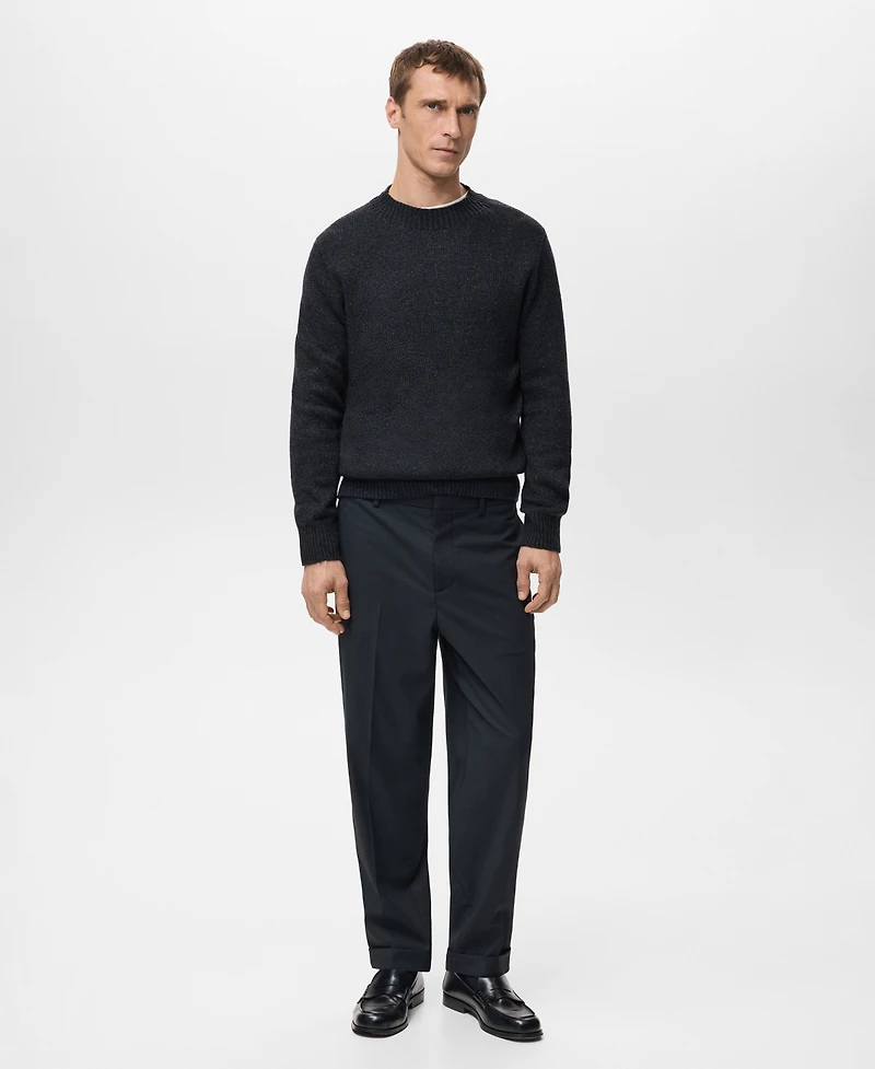 Mango Men's Structured Wool-Blend Knitted Sweater
