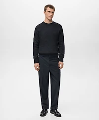 Mango Men's Structured Wool-Blend Knitted Sweater