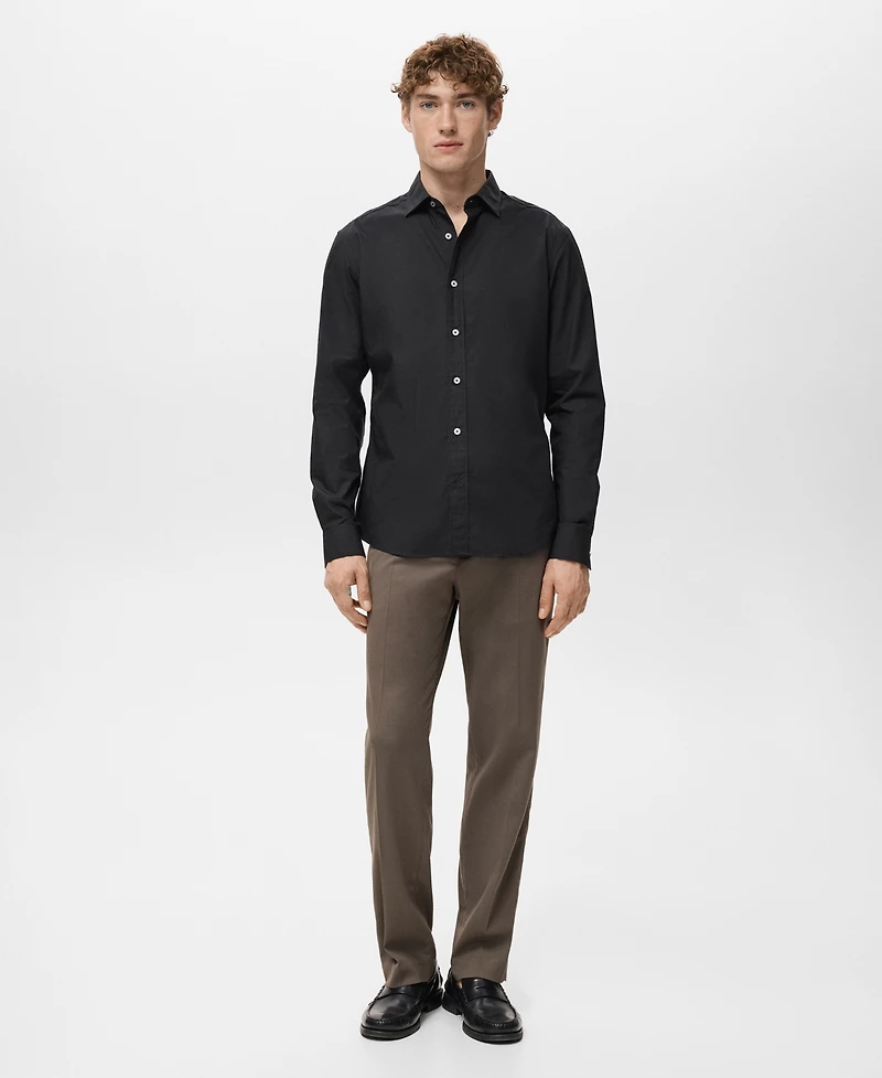 Mango Men's Regular-Fit Cotton Shirt