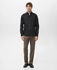 Mango Men's Regular-Fit Cotton Shirt