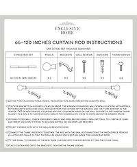 Exclusive Home Diana Single Curtain Rod and Finial Set, Gold