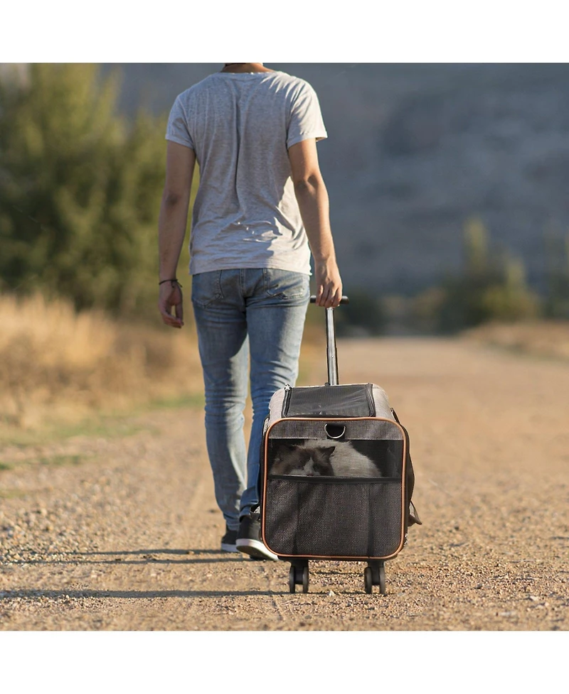 Cozito Airline-Approved Rolling Pet Carrier, Holds up to 22 lbs