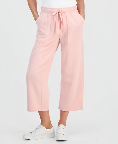 Style & Co Petite LuxLounge Cropped Wide-Leg Pants, Macy's Exclusive
