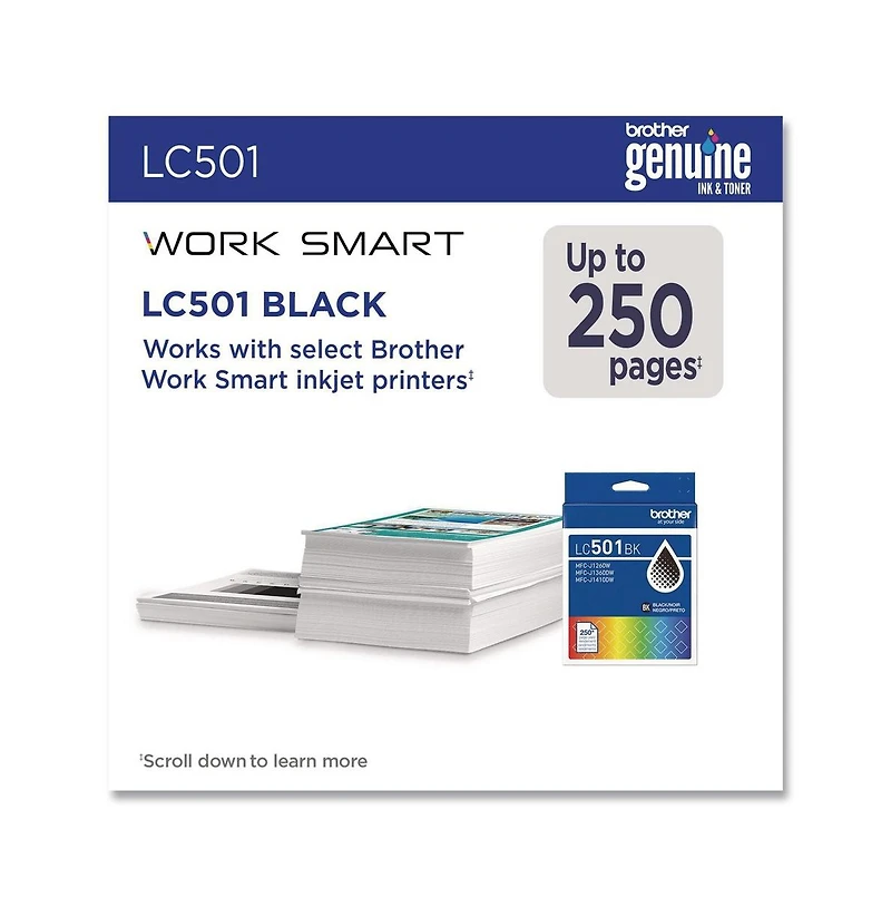 Brother LC501BKS 250 Page-Yield Ink - Black