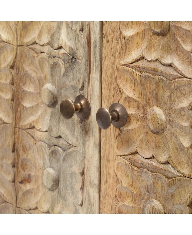 Streamdale Furniture Acacia & Mango Wood Boho Cabinet - Handcrafted