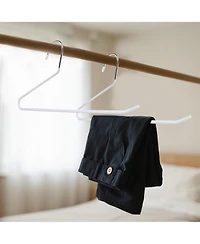 BP4U Open-Ended Heavy Duty Metal Pants Hangers, Space Saving Steel Towel & Scarf Hangers for Jeans, Trousers, Dresses