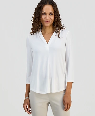 Jm Collection Petite Solid Top, Created for Macy's