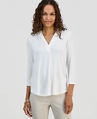 Jm Collection Petite Solid Top, Created for Macy's
