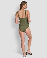 Dkny Women's Under-Wire Textured Tankini Top