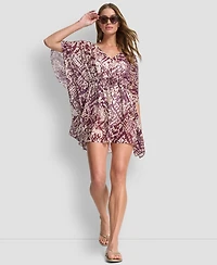 Dkny Women's Tie Front Cover-Up Kaftan