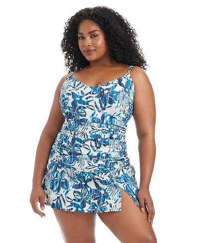 Bleu by Rod Beattie Plus Turning Tides Skirted Swim Bottoms