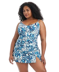 Bleu by Rod Beattie Plus Turning Tides Skirted Swim Bottoms