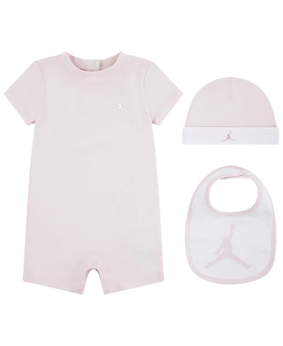 Jordan Baby Boys' or Girls' Jumpman Romper, Hat and Bib, 3-Piece Set