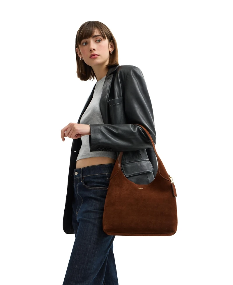 Coach Brooklyn Medium Suede Shoulder Bag 28