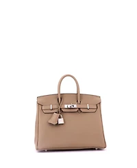 Pre-Owned HERMES Birkin 25 Handbag Brown Togo with Palladium Hardware