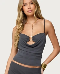Edikted Women's Layered Bandeau Cowl Neck Top