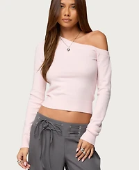 Edikted Womens Mayson Off Shoulder Knit Top