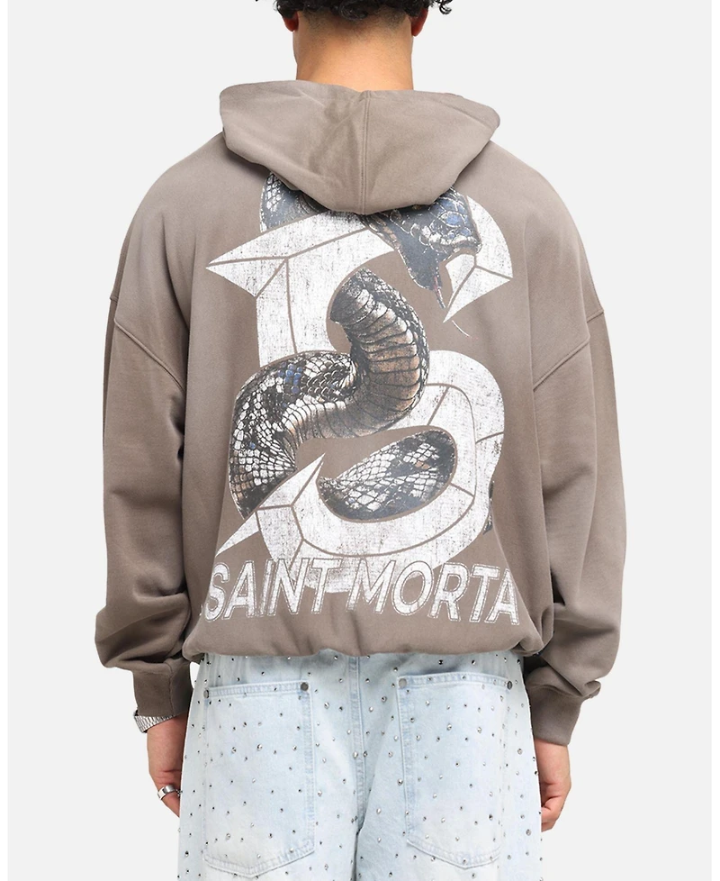 Saint Morta Men's Gothic Distressed Zip Hoodie