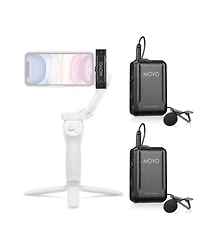 Movo Edge-di-duo Dual Wireless Lavalier Microphone System for iPhone & iPad (Lightning)