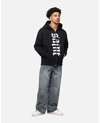 Saint Morta Men's Gothic Distressed Zip Hoodie