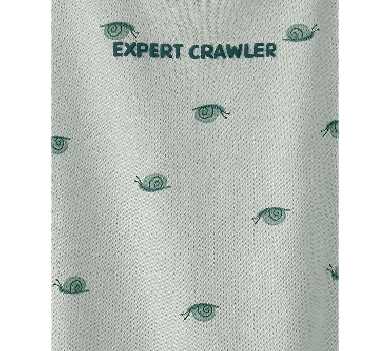 Carter's Baby Boys' Expert Crawler Snail Short-Sleeve Romper