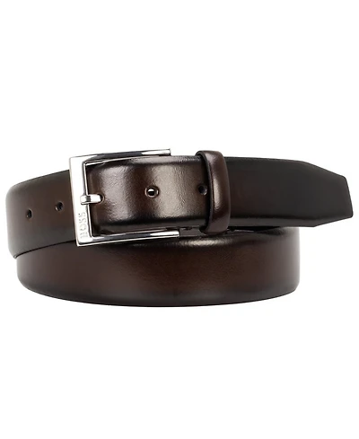 Hugo Boss Men's Engraved Logo Leather Business Belt