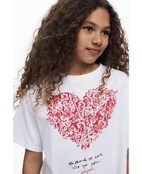 Desigual Girls Girls's Short-sleeve heart T-shirt