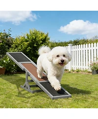 Aostirmotor Wooden Dog Agility Seesaw for Outdoor in Gray