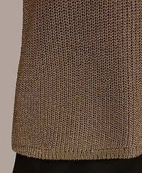 Donna Karan New York Women's Sleeveless Metallic Crewneck Sweater