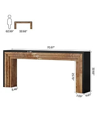 Tribesigns 70.9-Inch Long Console Table, Farmhouse Narrow Wooden Sofa Table Behind The Couch for Living Room, Entryway, Hallway, Foyer