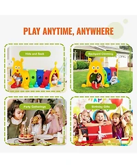 Slickblue Caterpillar Crawl Tunnel for Kids, Indoor Outdoor Play Toy