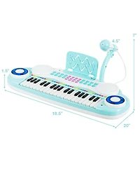 Hongge 37-Key Kids Electric Keyboard Piano with Microphone, Music Stand, and Learning Functions