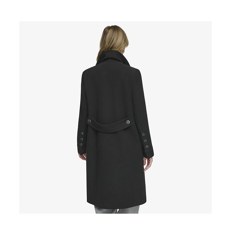 Andrew Marc Women's Almedia Sb Wool Twill Coat With Back Belt