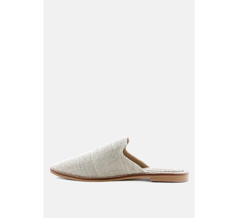 Lia Womens Handcrafted Canvas Mules