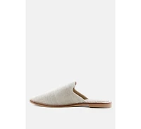 Lia Womens Handcrafted Canvas Mules