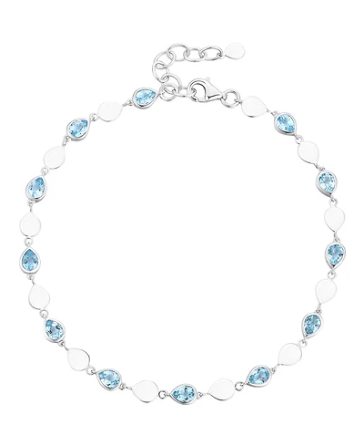 Macy's Blue Topaz (2-1/5 ct. t.w.) Luna Bracelet Sterling Silver (Also Available Multi-Stones)
