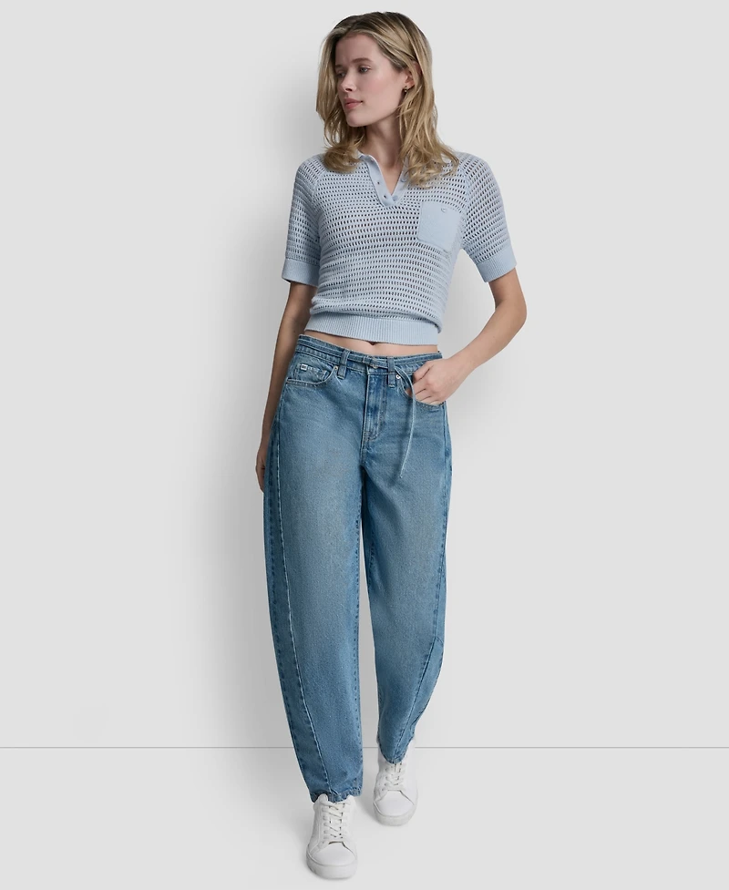 Dkny Jeans Petite Mid-Rise Barrel