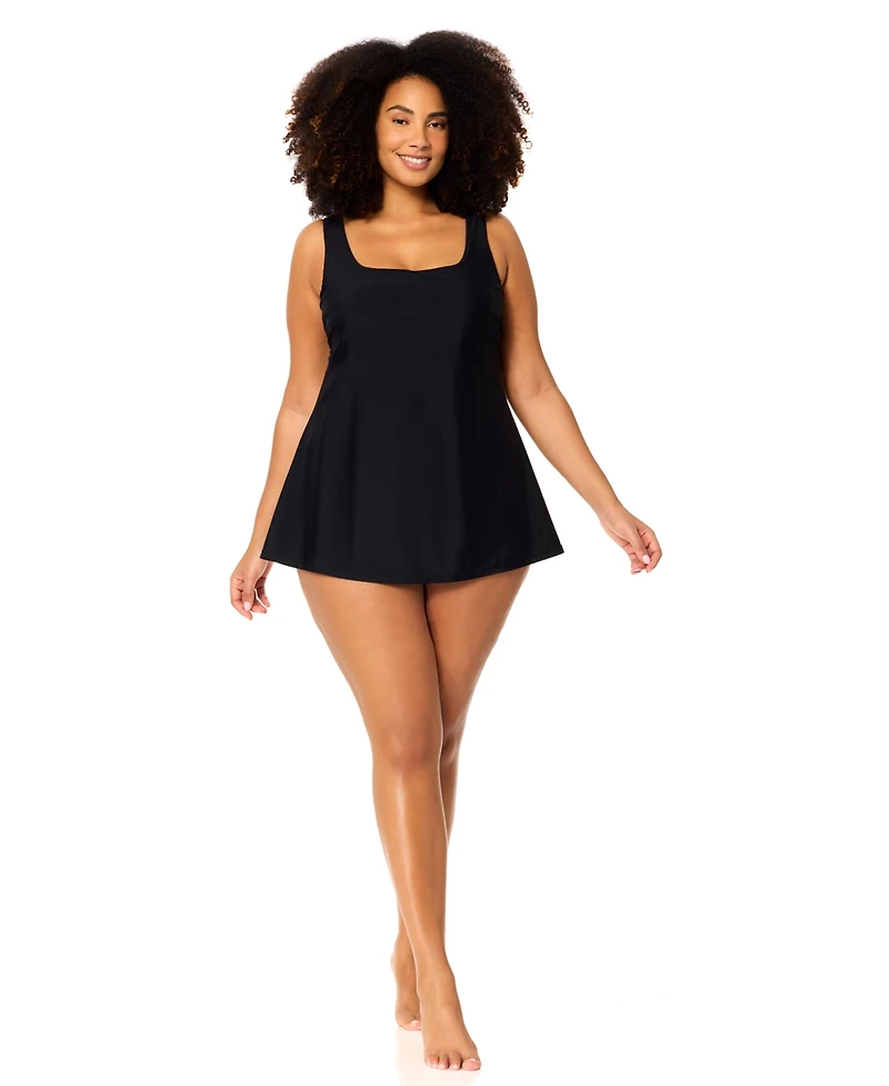 Raisins Curve Plus Trendy Underwire Swim Dress